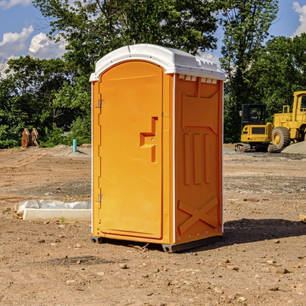 how often are the porta potties cleaned and serviced during a rental period in Brookesmith